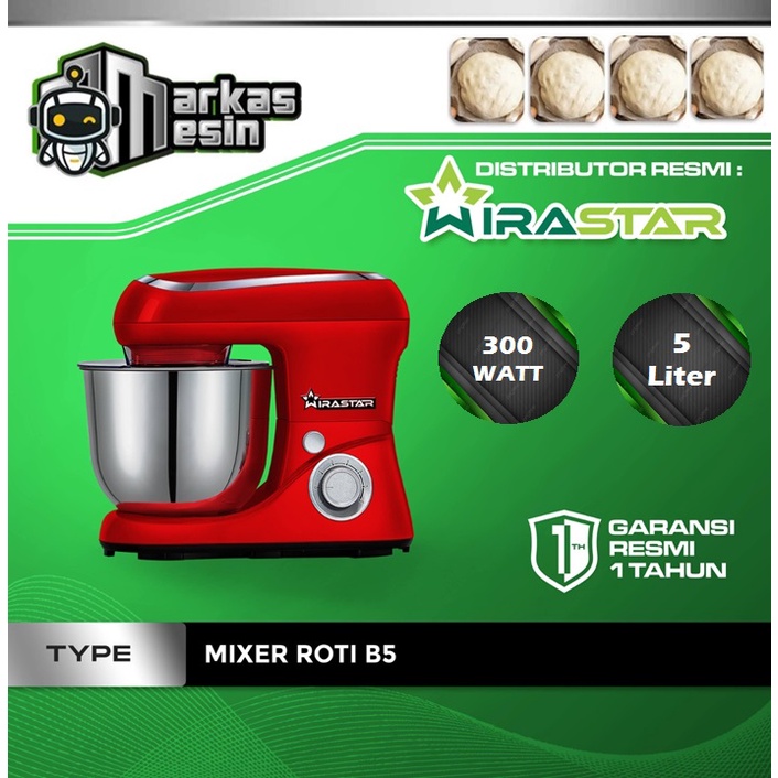 Mesin Pengaduk Adonan Kue / Planetary Mixer MIX B5 WIRASTAR
