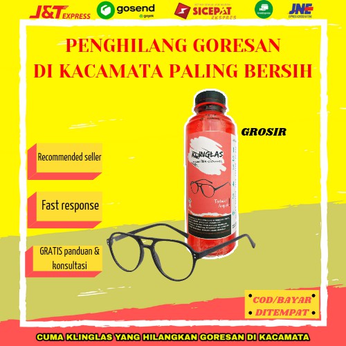 Jual Penghilang bekas goresan baret di lensa kacamata minus hitam photocromic pria wanita klinglas | Shopee Indonesia