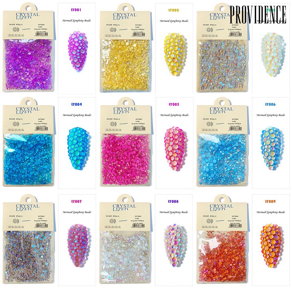 Providence 1440Pcs/Bag Nail Art Beads Decorative Manicure Tools Glittering Bags Cups Nail Rhinestones for Nails Decoration