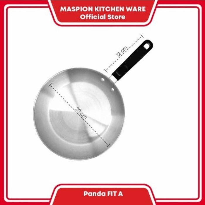 Maspion Panda Fit A Frypan 20cm dan Saucepan 16cm Stainless Steel