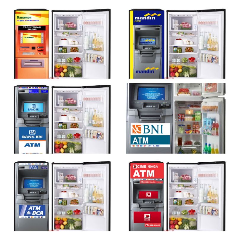 STIKER KULKAS 1 PINTU ATM