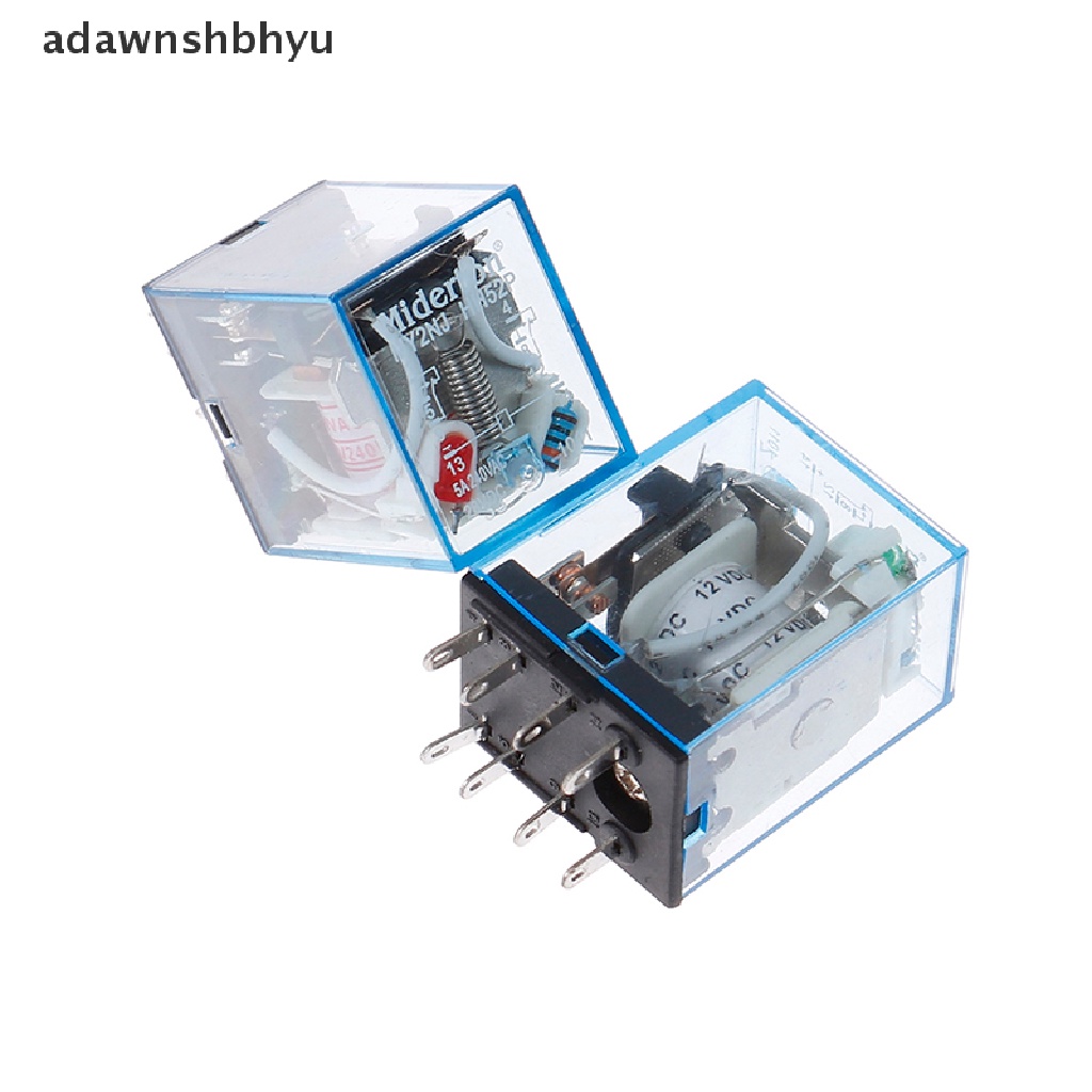 Adawnshbhyu AC220V 12VDC 24VDC 24VAC 5A 8PIN Coil Power MY2N-J Relay HH52P Dengan Socket Base