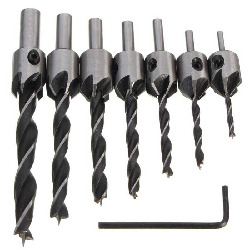 Mata Bor Drill Bit Countersink HSS 3-10mm 7 PCS - QST-K13