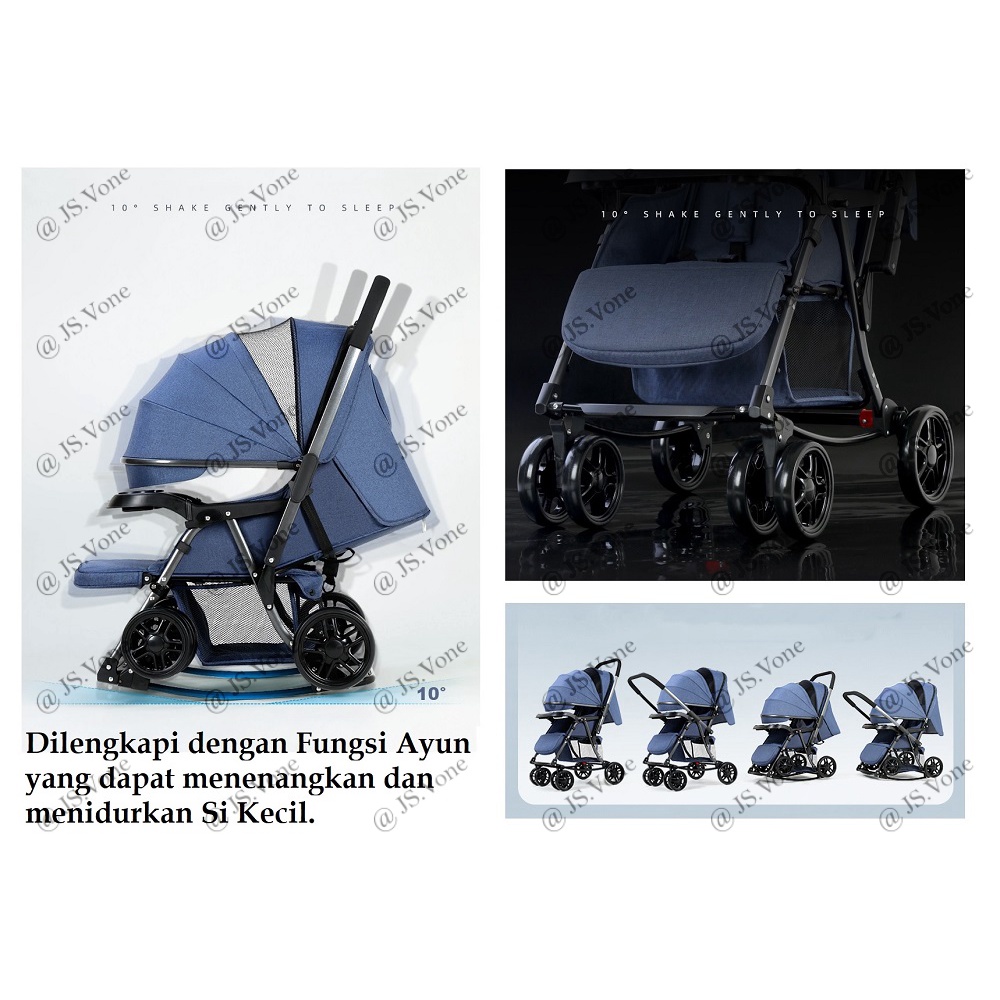 Kereta Dorong Bayi Ayun Handle Dua Arah / Stroller Ayunan Nevi Baby Reversible 2 Arah