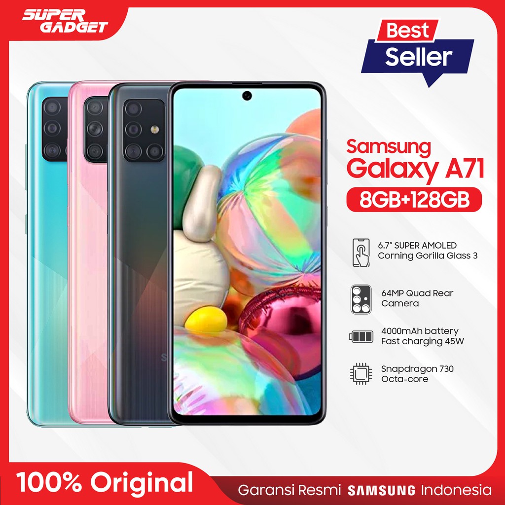 Samsung Galaxy A71 [8GB/128GB] - Garansi Resm   i | Shopee