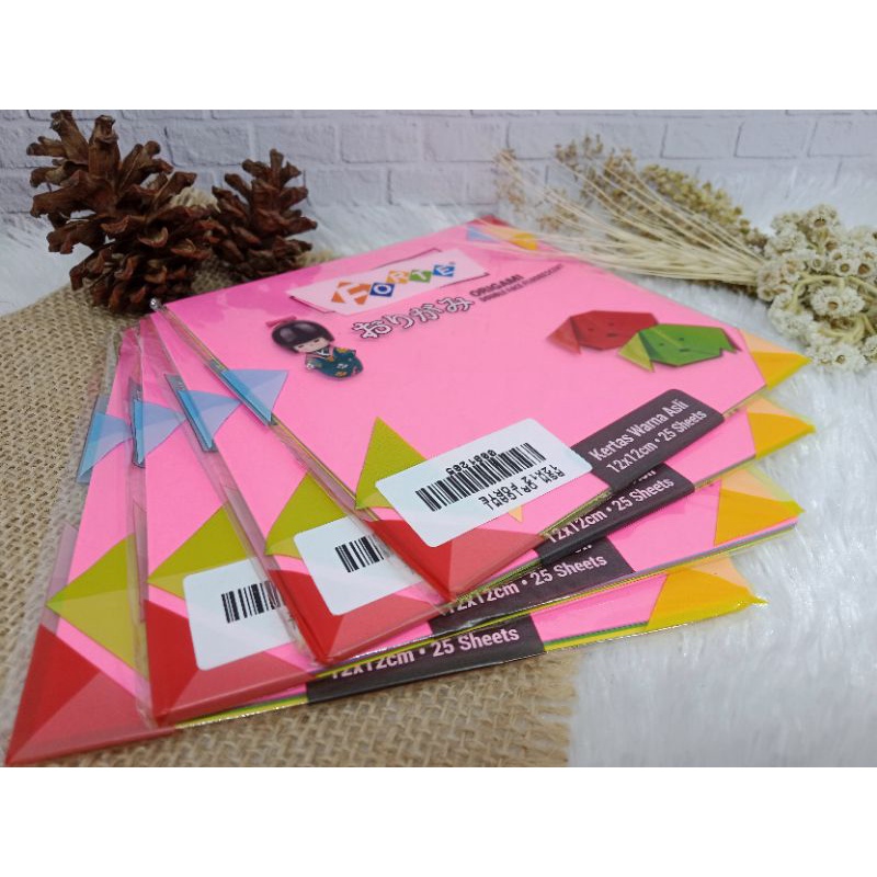 

Kertas Lipat Origami 12x12 Warna Sama Dua Sisi(1 pack isi 25 lembar)