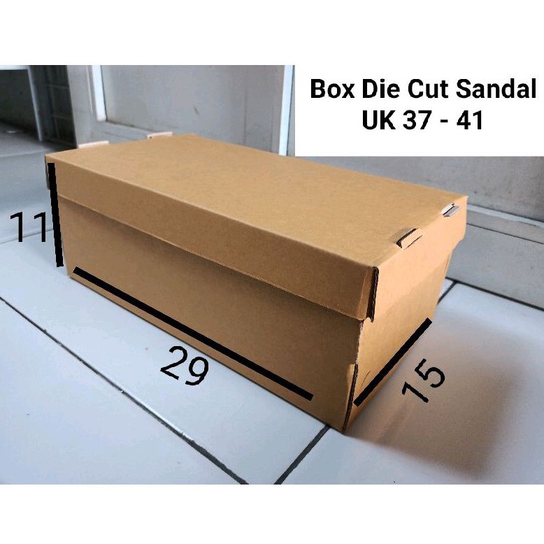 Kardus Box Dus Sepatu Eflud Die cut 29x15x11