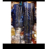 pakaian baju songket pengantin adat Palembang navy