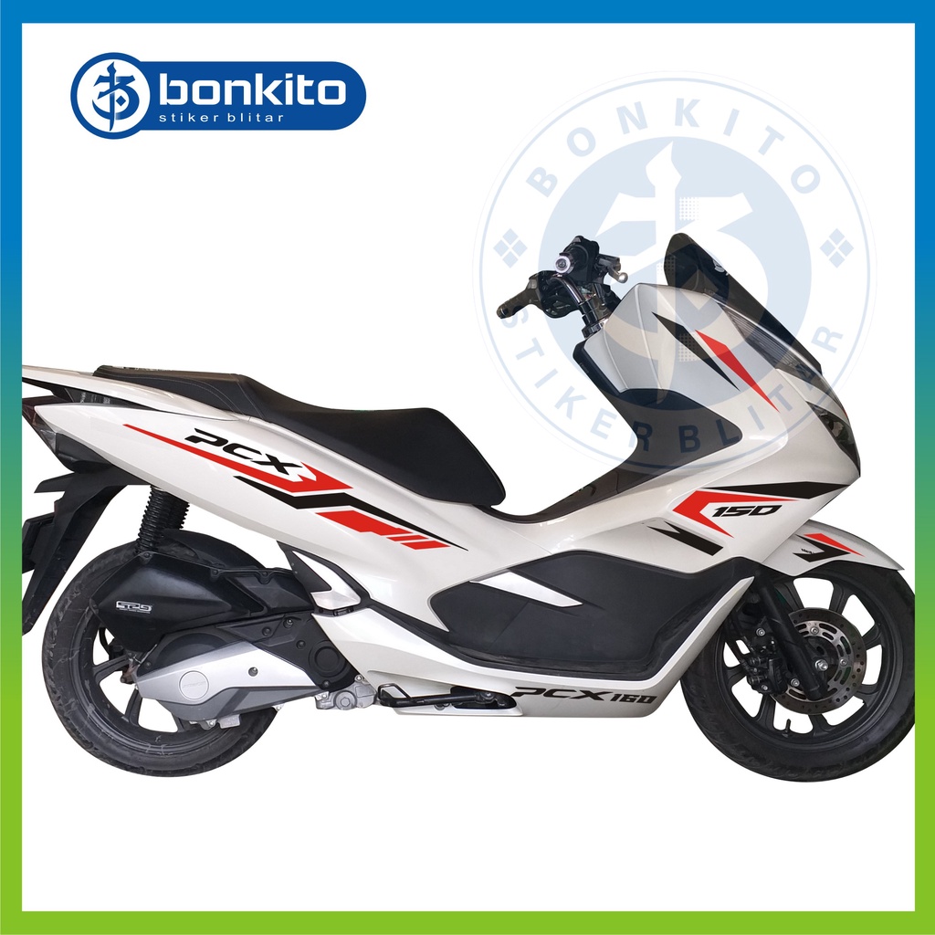 Sticker PCX Striping PCX Sticker Cutting PCX Hitam M005 Striping PCX 160, Stiker Cutting List Bodi H