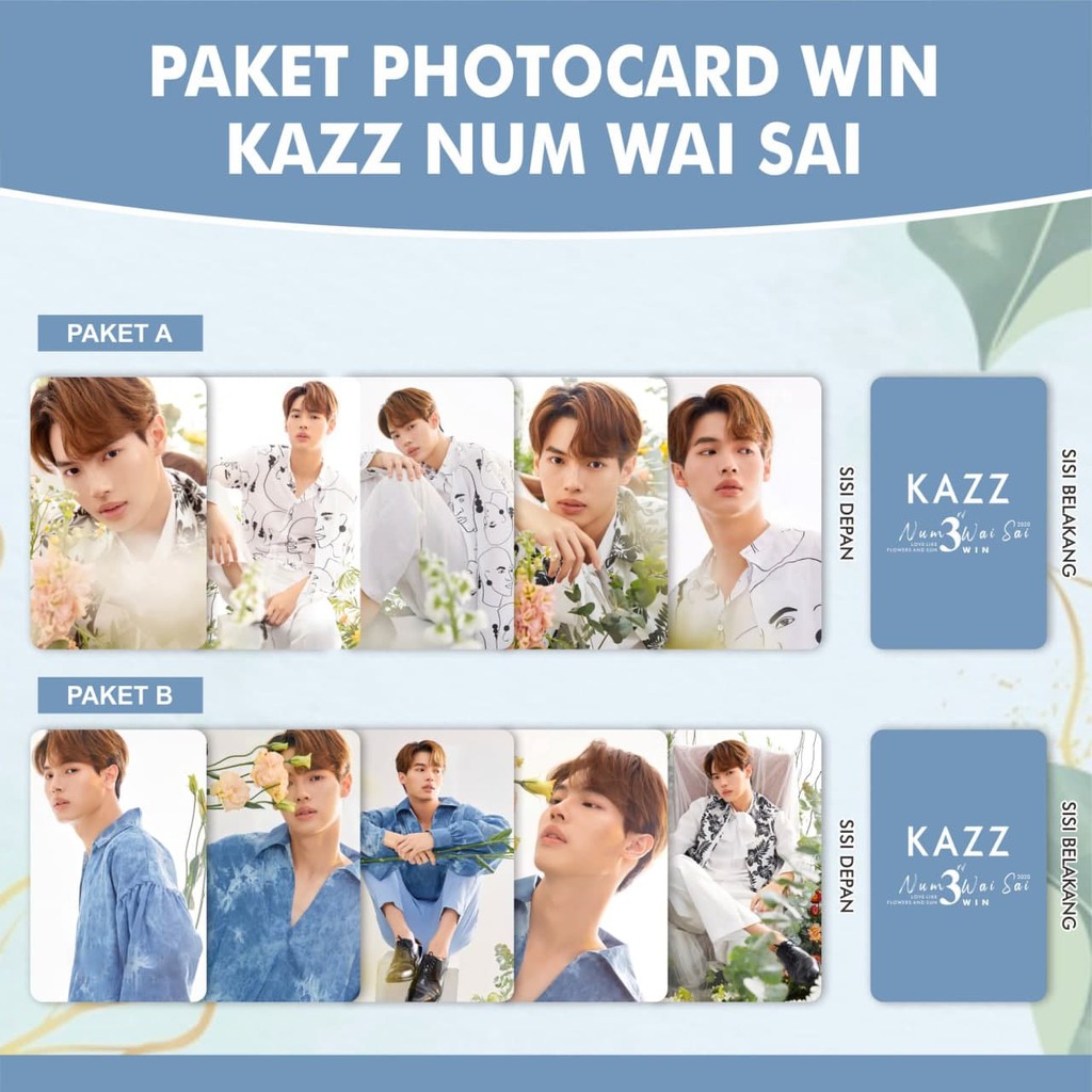 PHOTOCARD SET WIN METAWIN KAZZ NUM WAI SAI THAILAND STUFF