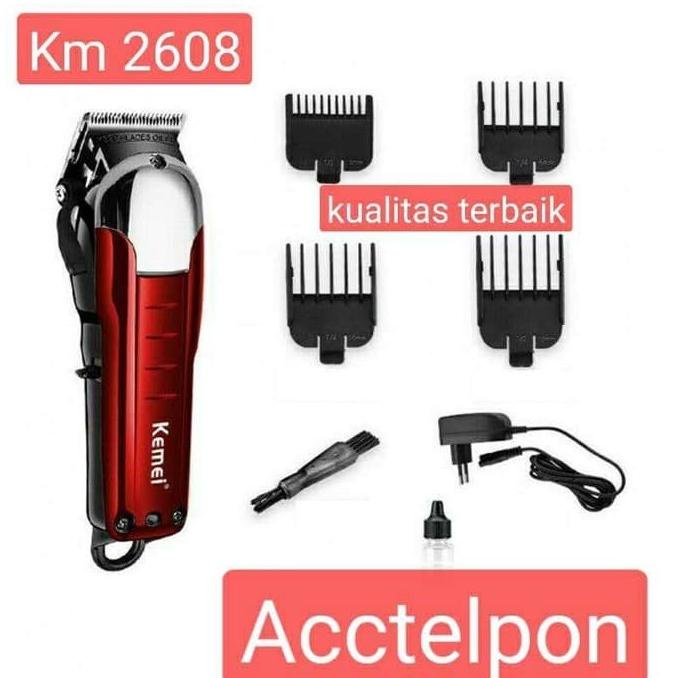 Kemei Km-2608 Rechargeable Washable Cordless Electric Clipper