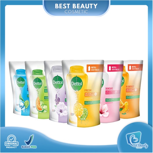 ★ BB ★ Dettol Body Wash Anti Bakteri - Sabun Mandi Cair - 250ml - 450ml