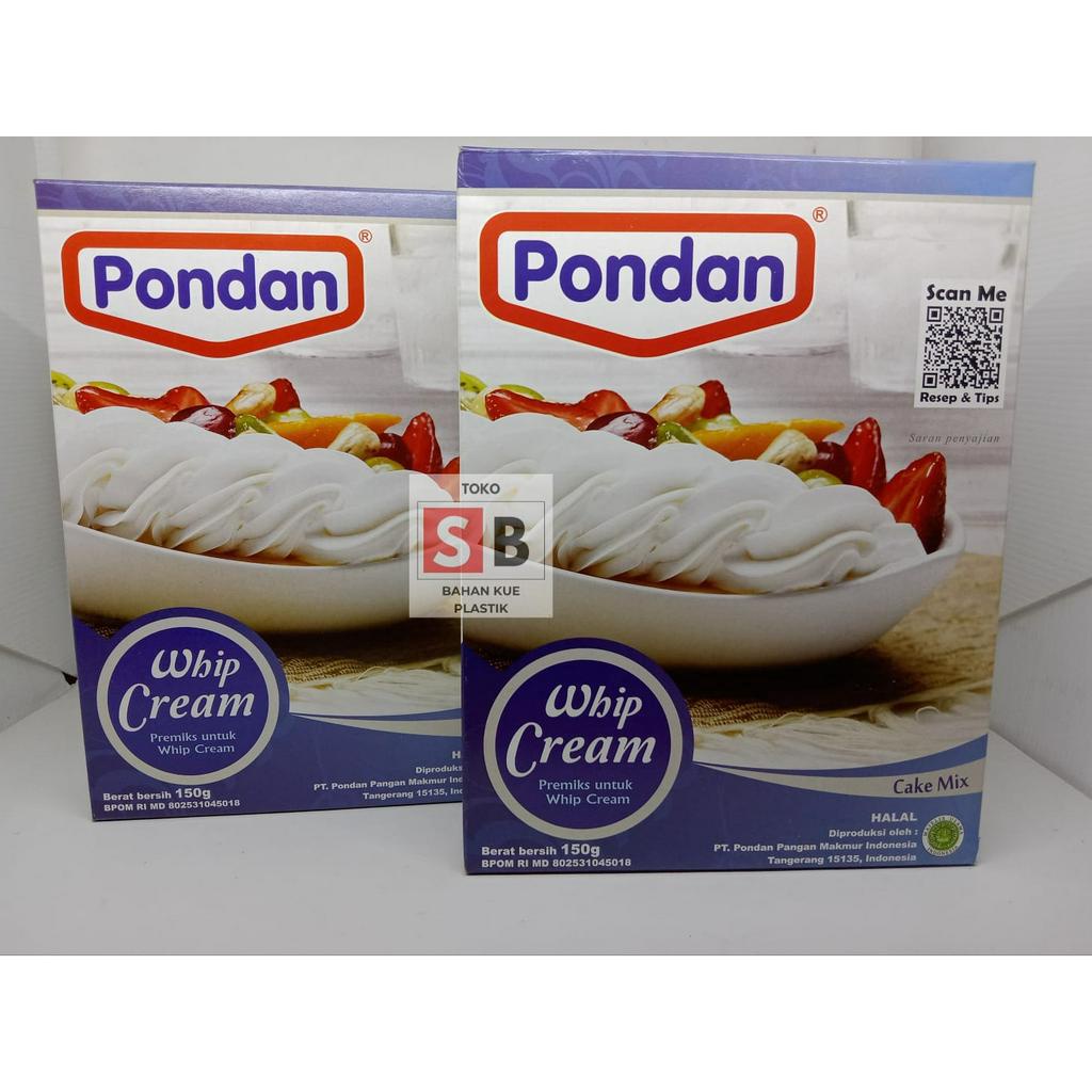 

PONDAN WHIP CREAM 150GR/PREMIKS BUBUK INSTAN KUE 150GR