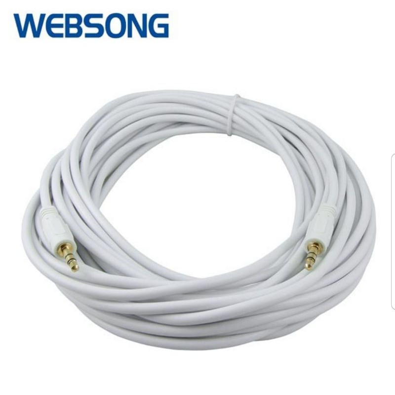 Kabel Audio AUX 3.5mm Male to Male 10M Gold Plated WEBSONG