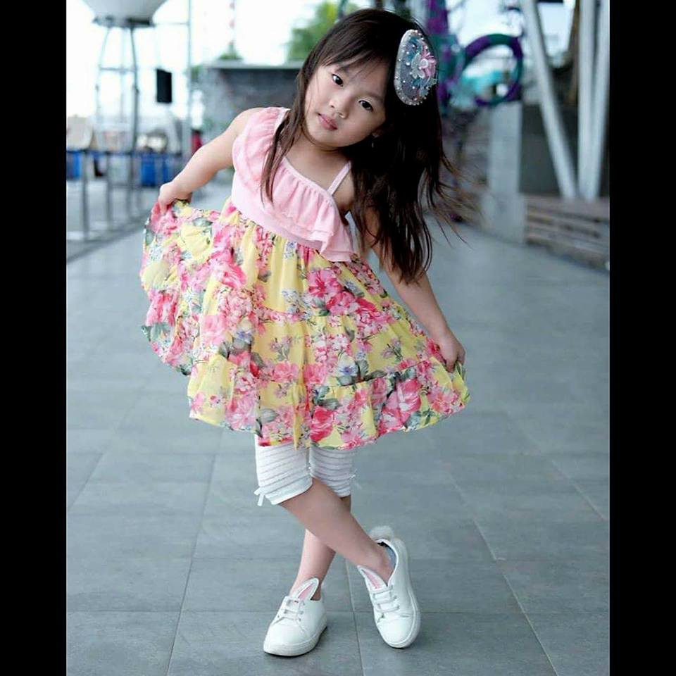 Setelan Anak Cewek My Feminime Flower Girls Set 2in 1(dress,legging)