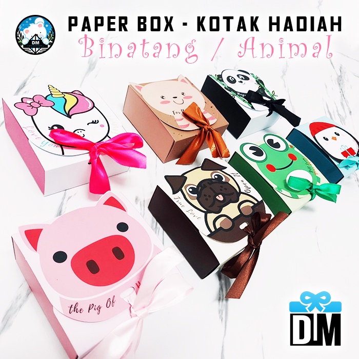 

Kotak Kado Hadiah Ulang Tahun Anniversary Wedding Paper Box Binatang Animal Hewan Unicorn Lucu 1-10