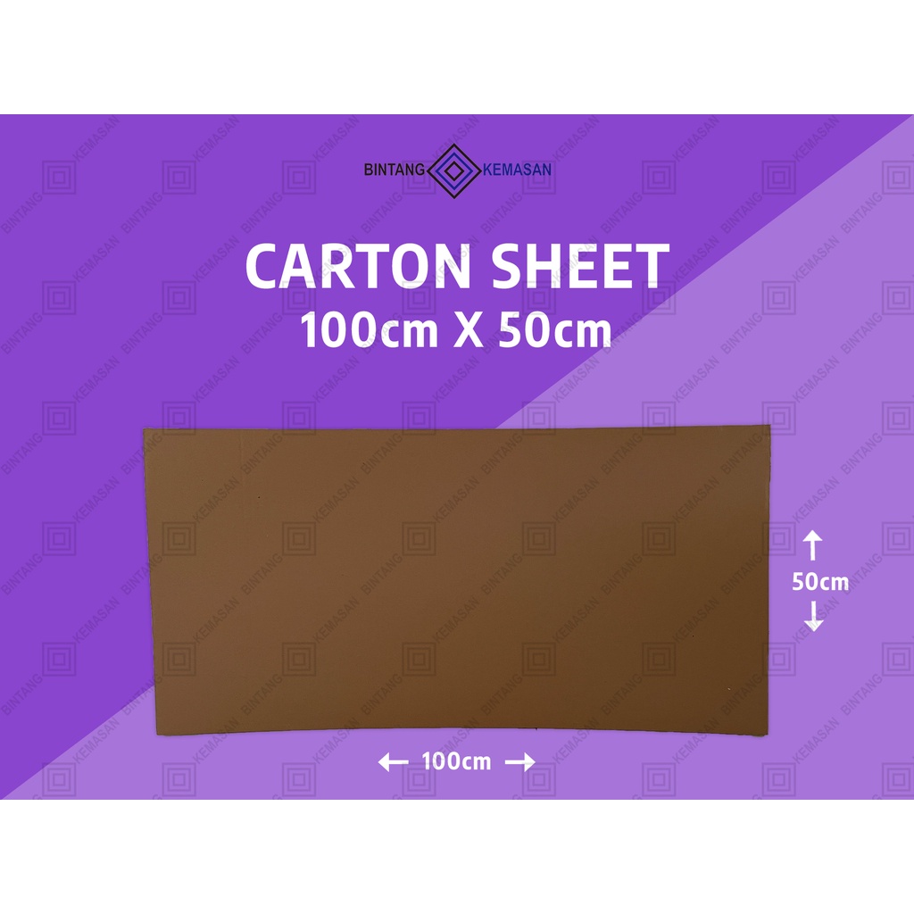 Kardus Karton Sheet Single Wall 100x50cm Dus Lembaran