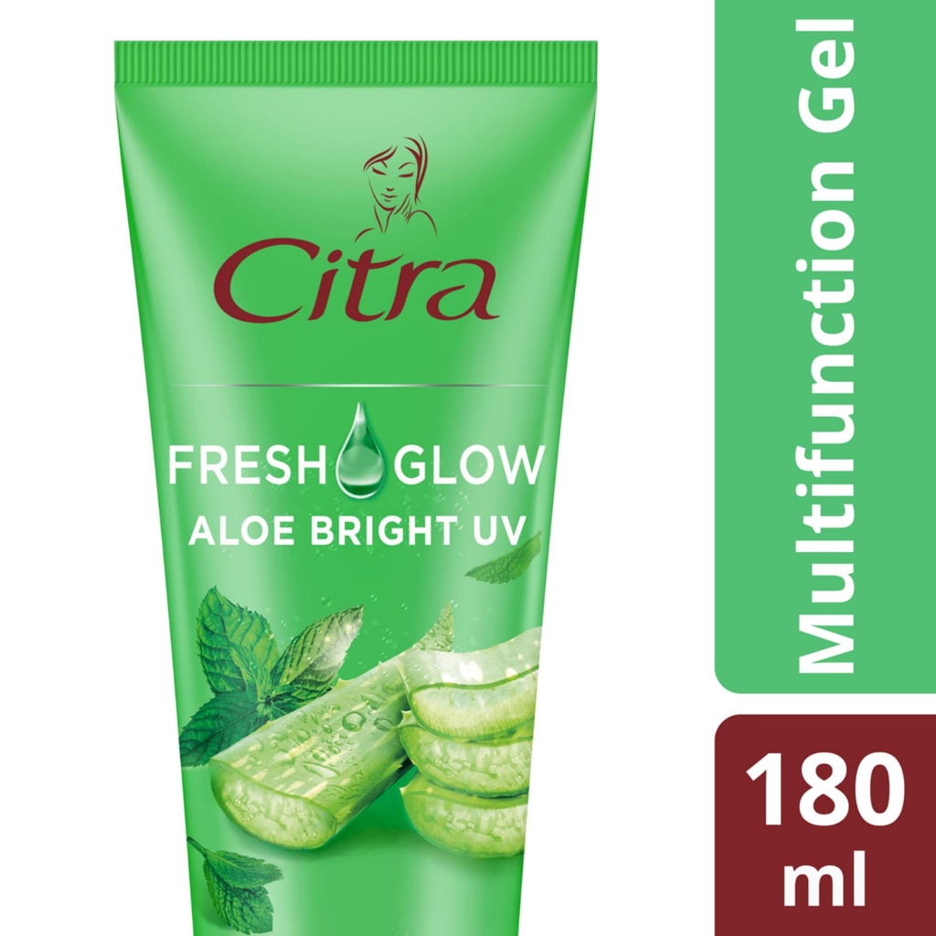 Citra hand body Fresh Glow Multifunction Gel Aloe vera Bright UV 180 ml original murah perawatan kul