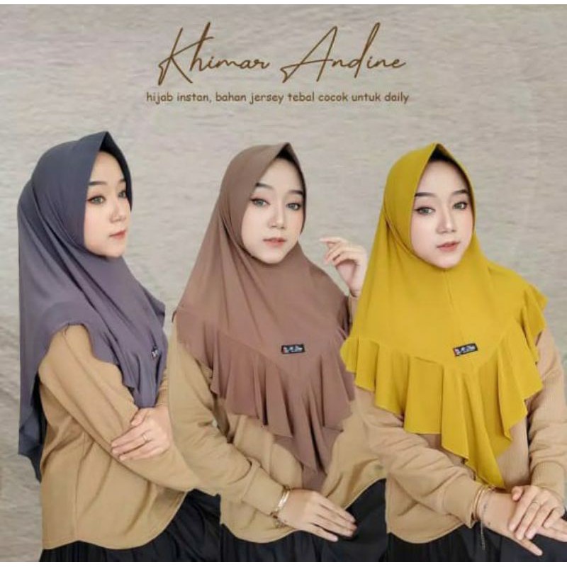 [Original Aldhans] ANDINE POLOS••Jilbab instan• Simpel jersey• Hijab instan jersey-0