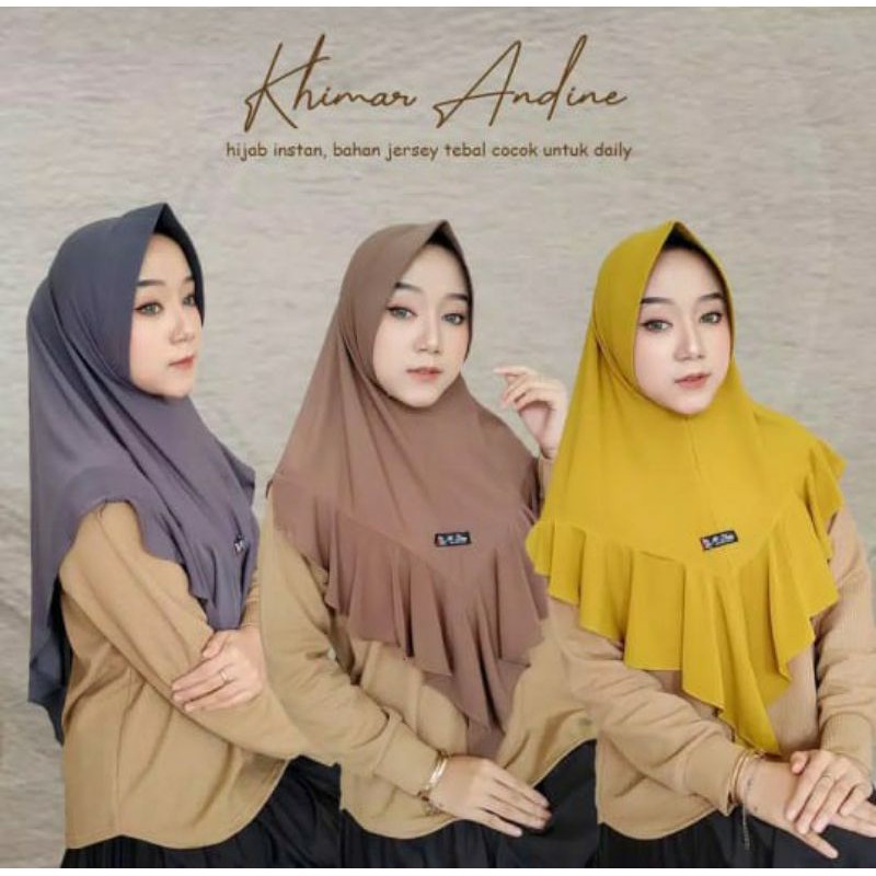 [Original Aldhans] ANDINE POLOS••Jilbab instan• Simpel jersey• Hijab instan jersey