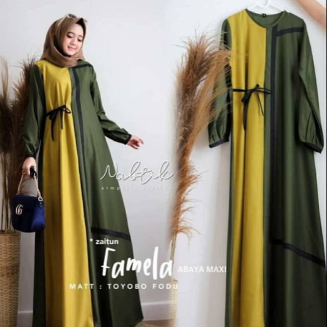 Abaya Maxy Murah // FAMELA ABAYA MAXY ZAITUN