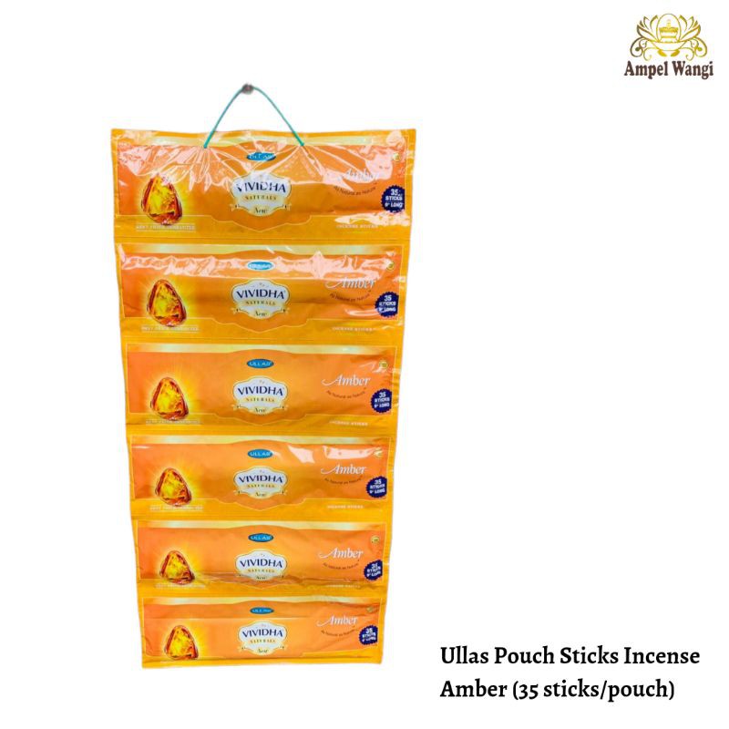Dupa Wangi Aromaterapi Ullas Pouch Amber Vividha 35 Sticks