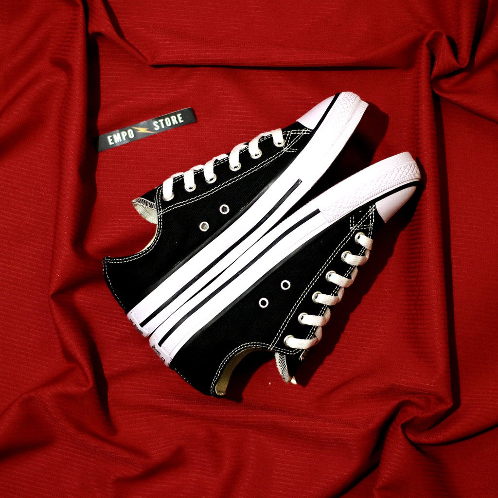 Sepatu Converse All Star Classic Black White Low Ox BNWB Sepatu Kasual &amp; Sekolah Pria Wanita