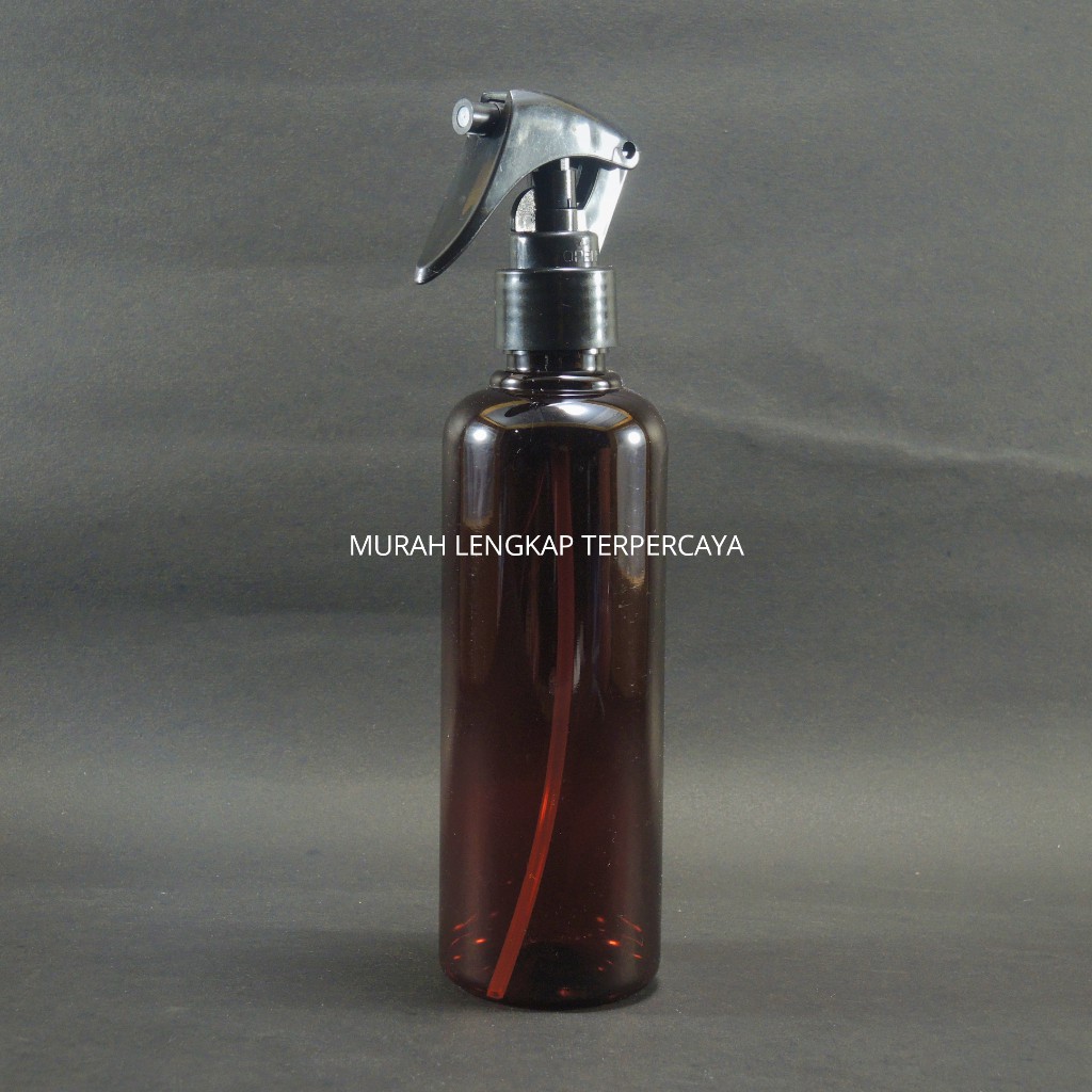 BOTOL AMBER 250 ML SPRAY TRIGGER HITAM BOTOL COKLAT