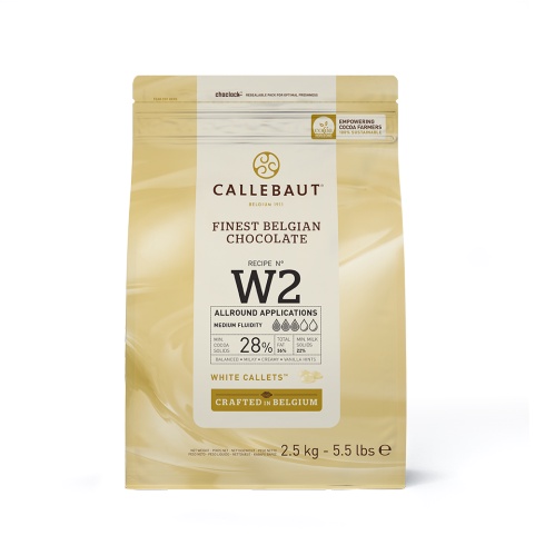 

Callebaut White Milk Chocolate Couvertur Callet W2 28% 2,5 Kg
