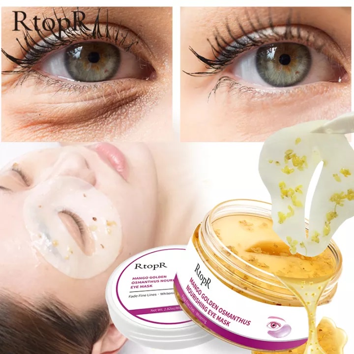 RtopR MANGO GOLDEN OSMANTHUS NOURISHING EYE MASK Masker Mata Anti Penuaan, 40 Buah/Boks Mangga Emas