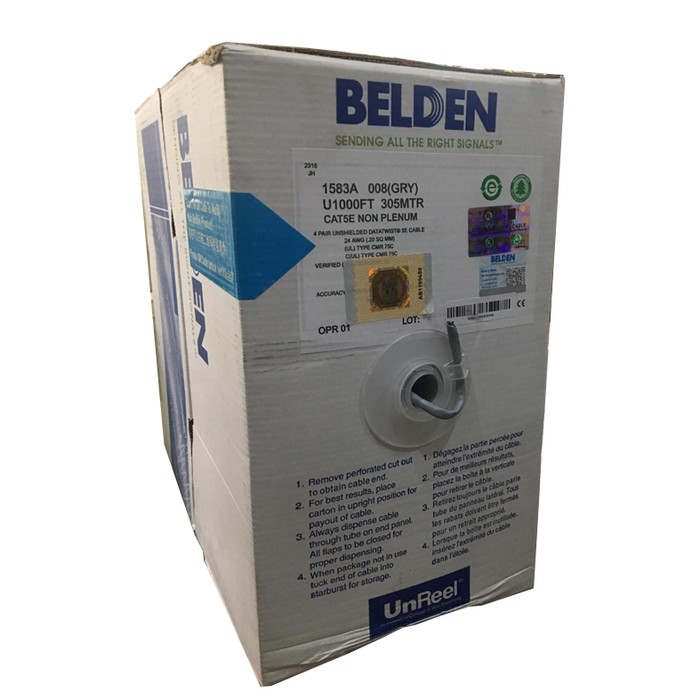 Kabel UTP BELDEN CAT5E Non Plenum 1583A 008 (GRY) 305M