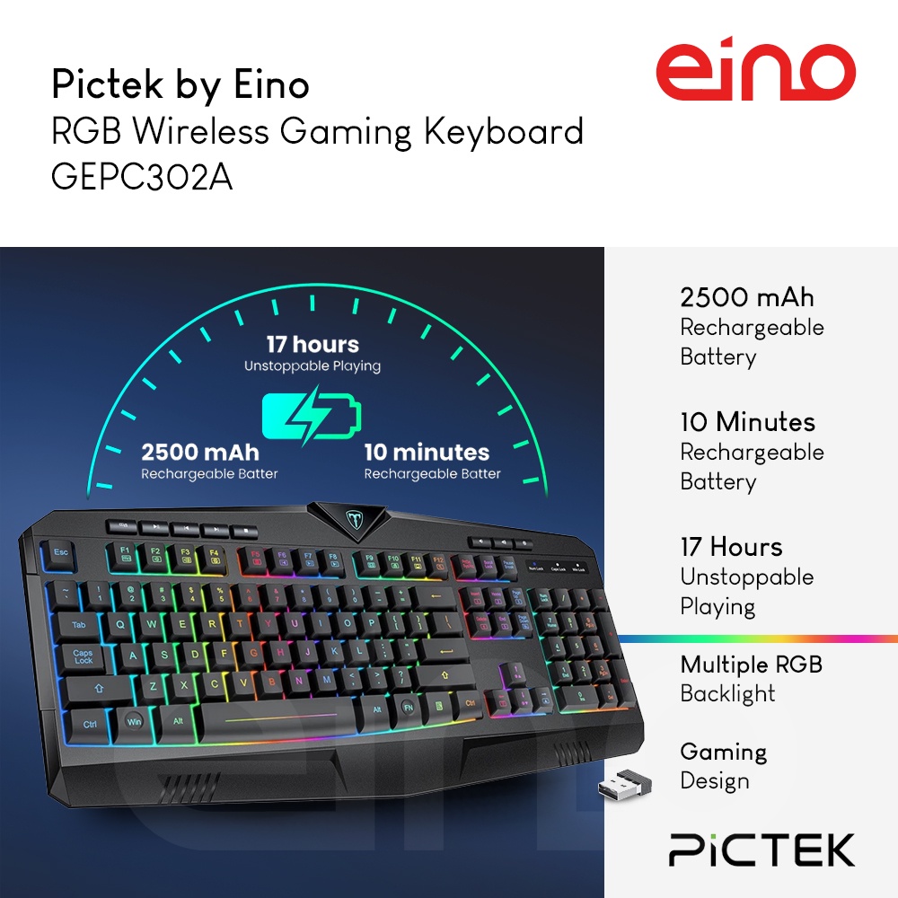 Keyboard Gaming RGB Wired Pictek Keyboard