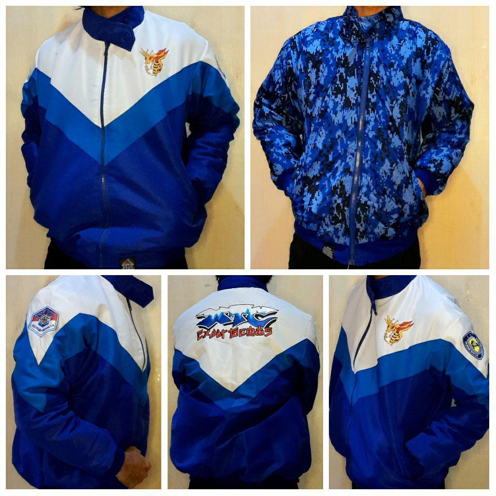 Jaket XTC Original Label Pusat BB Bolak Balik Army Polet Biru