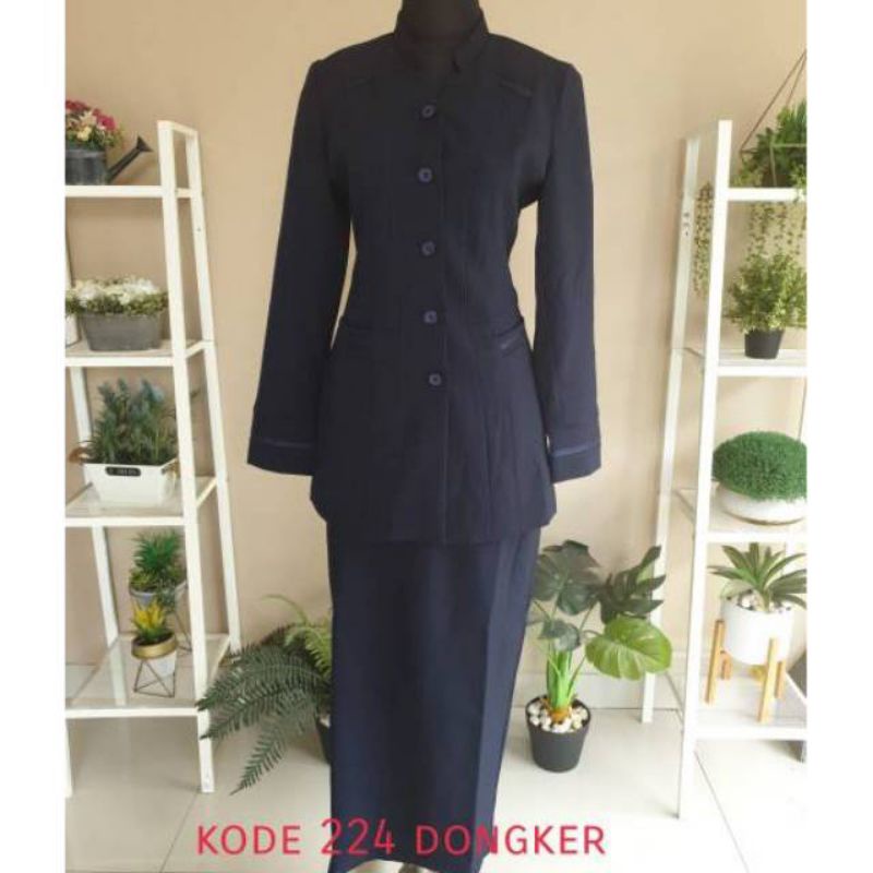 Baju Guru PNS biru dongker