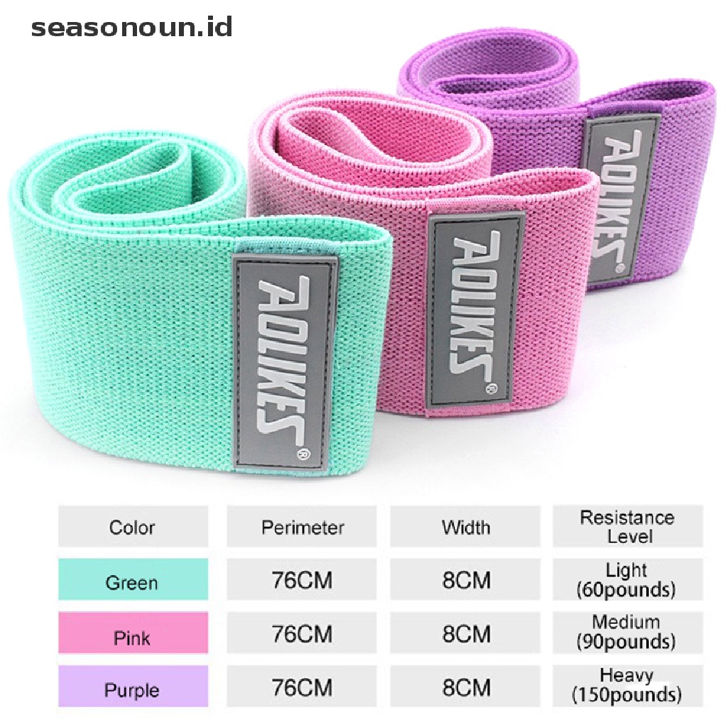 (seasonoun) Resistance Band Anti slip Untuk Fitness / Latihan Paha / Pantat