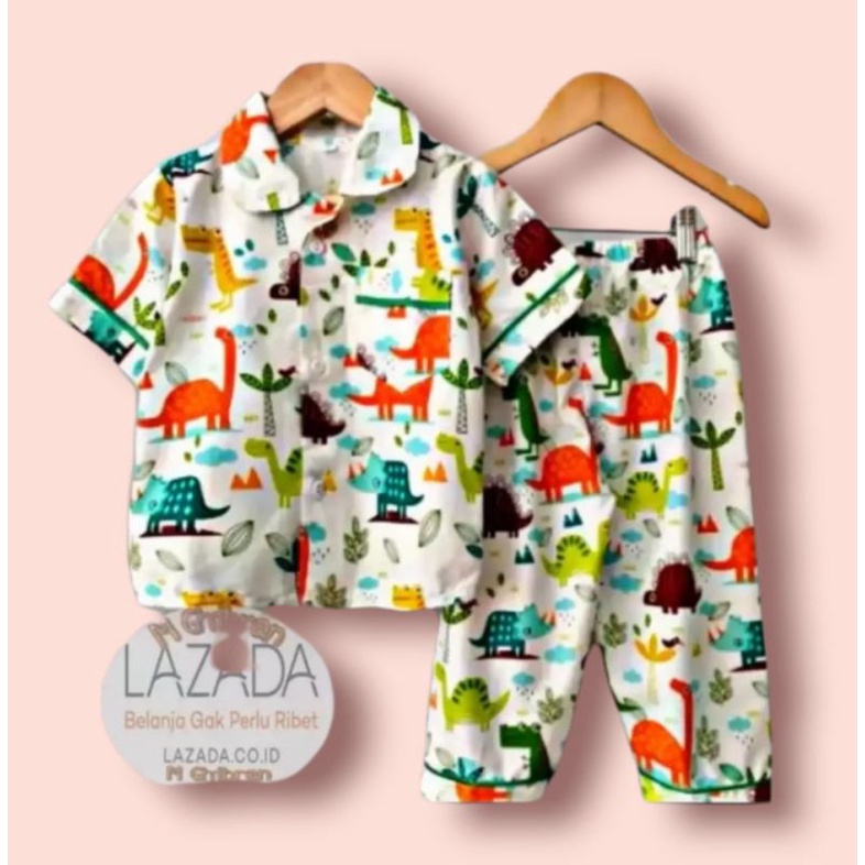 Baju tidur anak motif lengan pendek anak laki laki perempuan piyama anak pakaian tidur anak anak stelan  anak baju anak murah