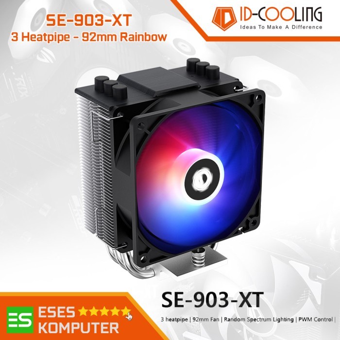 ID-COOLING SE-903-XT RAINBOW | 92MM AIR CPU Cooler HSF Intel / AMD