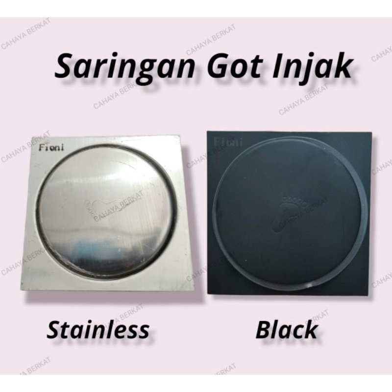 floor drain / Saringan got injak stainless / black hitam anti karat tebal promo