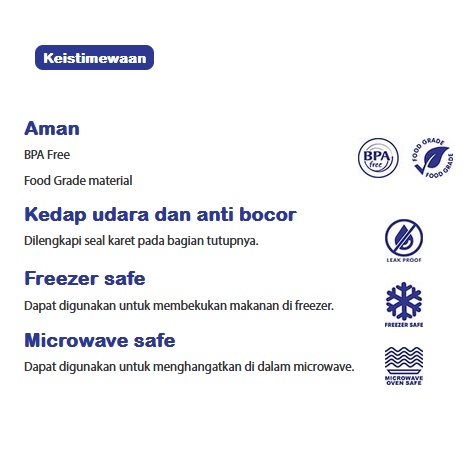 Babysafe Food MPASI container isi 3 FC002 / FC003 / FC005 / FC04A / FC04B