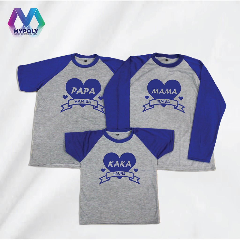 Kaos Couple Bisa Cetak Nama / Kaos Couple Family / Baju Keluarga