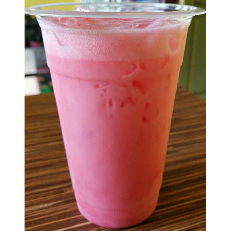 Bubuk Es Permen Karet Viral Merah Pink Surabaya