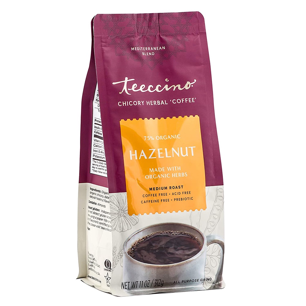 

Teeccino Chicory Herbal Coffee Hazelnut Medium Roast 312 Gram