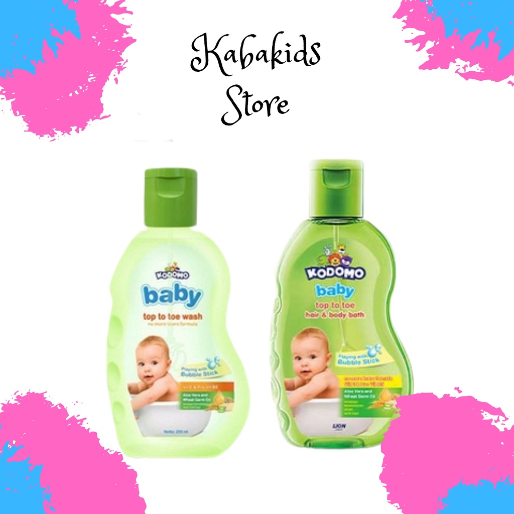 Kodomo Baby Top To Toe Hair and Body Aloevera 200Ml