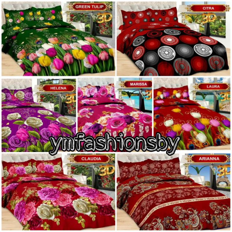 SPREI BONITA MOTIF CITRA HELENA ARIANNA LAURA MARISSA CLAUDIA GREENTULIP 120 160 180 B2