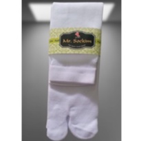 Kaos kaki Muslimah Jempol (Polos,Nylon Spandek,pendek panjang)-Putih Polos