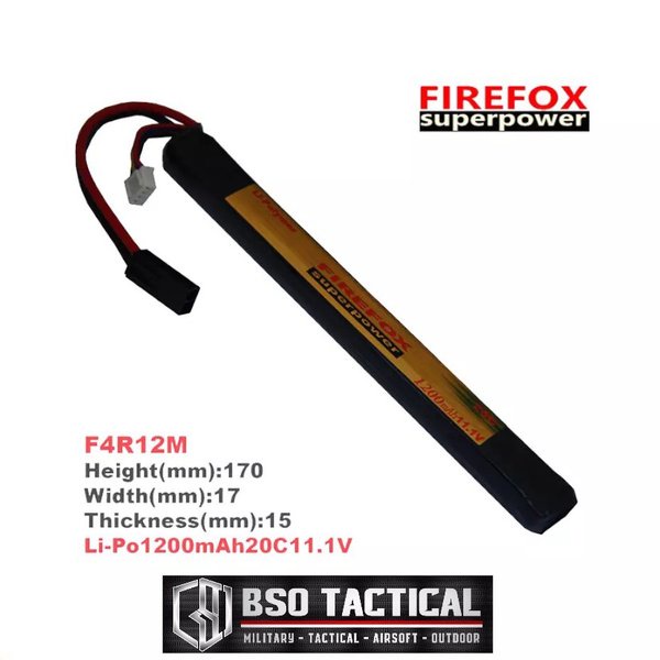 Unik Batre Lilin Lipo Firefox 1200 Mah 11.1V 20C RC Airsoft Battery Slim Berkualitas