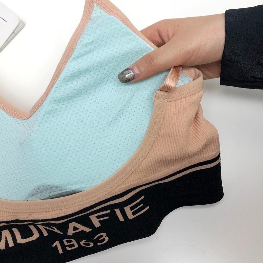 [Promo Terbaru]Sport Bra Munafie Motif Tanpa Kawat Pakaian Dalam Wanita Fashion Olahraga