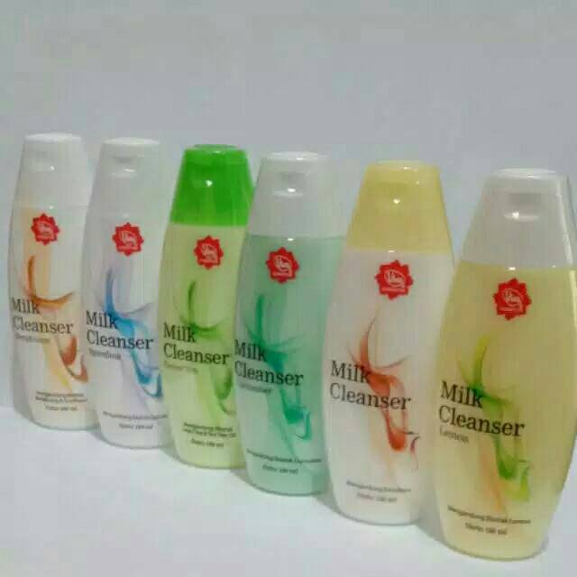 Viva Milk Cleanser Susu Pembersih Wajah Lemon Spirulina Cucumber Green Tea Bengkuang Air Mawar