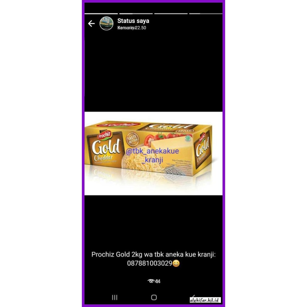 

Ujekujek- Keju Prochiz Gold 2Kg - Extra Bbble Wrp -Original.