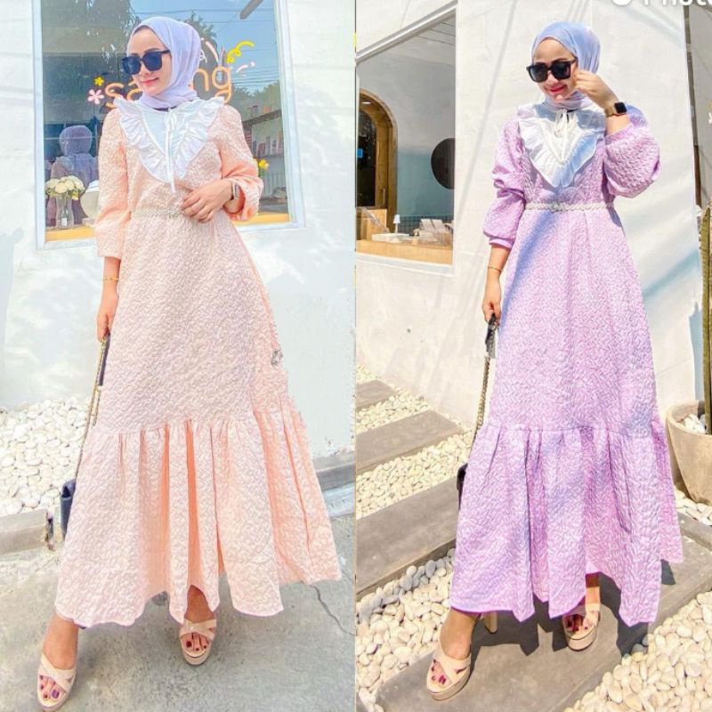 Dress pesta// gamis pesta // gamis vivorie //gamis korea // gamis kekinian